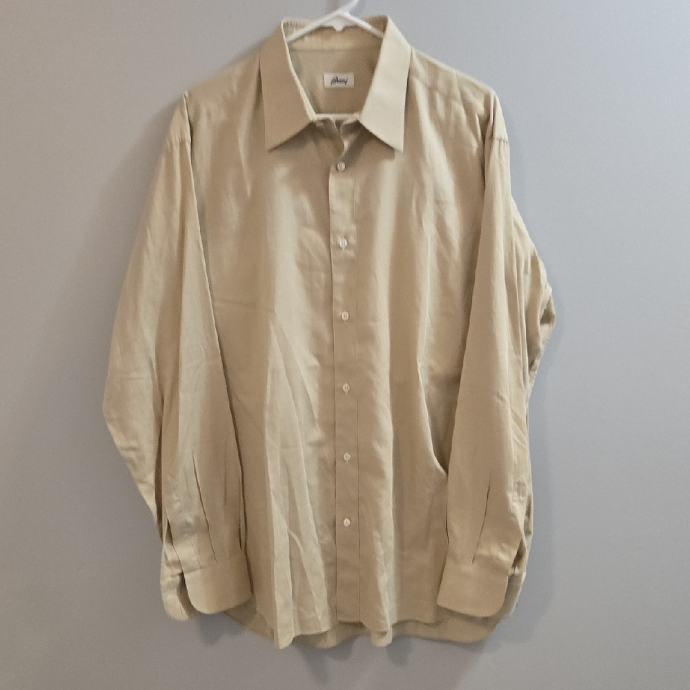 Brioni Men's Beige Dress Shirt EU 44 US 17.5 / XXXL